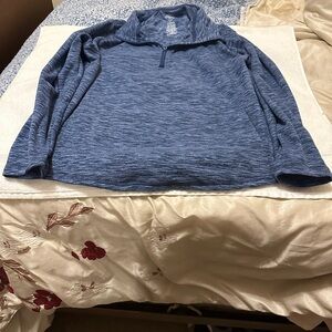 St. John'a Bay women's 1/4 zip pullover blue L NWT long sleeve